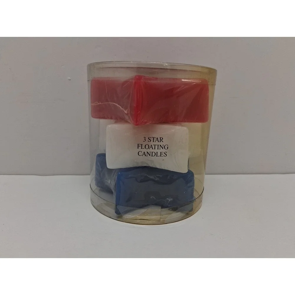 Red White Blue Star Candle Vintage